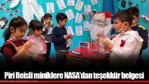 Piri Reisli miniklere NASA’dan teşekkür belgesi