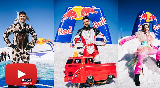 Red Bull Kar Havuzu filminde ünlü isimler buz gibi suyla dolu havuza atladılar