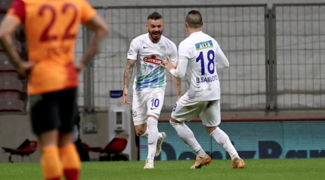 Rizespor'a yenilen Galatasaray, Süper Lig'de oynadığı son 4 maçta üçüncü kez puan kaybetti