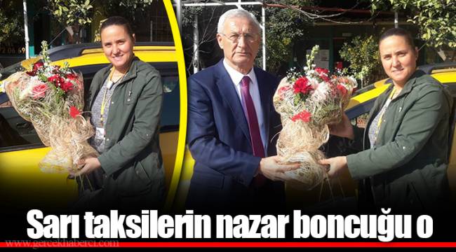 Sarı taksilerin nazar boncuğu o