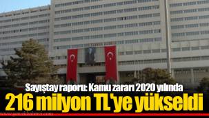 Sayıştay raporu: Kamu zararı 2020 yılında 216 milyon TL'ye yükseldi