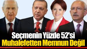 Seçmenin Yüzde 52'si Muhalefetten Memnun Değil