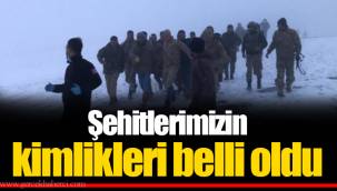 Şehitlerimizin kimlikleri belli oldu