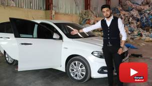 Sıfır otomobilin 2 kapısı değişmiş, direği boyalı çıktı