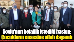 Soylu'nun helallik istediği baskın: Çocukların ensesine silah dayandı