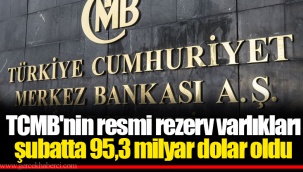 TCMB'nin resmi rezerv varlıkları şubatta 95,3 milyar dolar oldu
