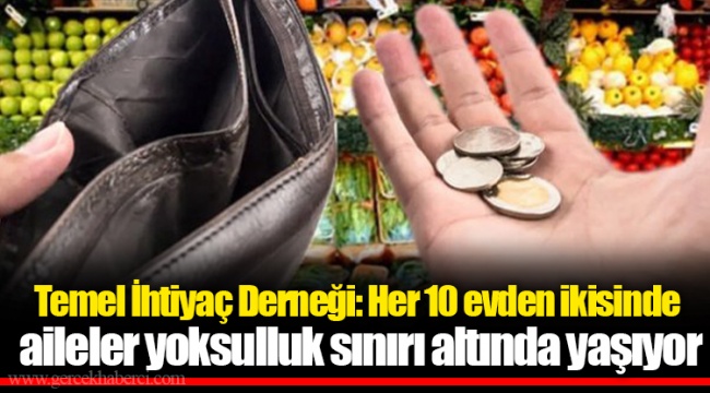 Temel İhtiyaç Derneği: Her 10 evden ikisinde aileler yoksulluk sınırı altında yaşıyor