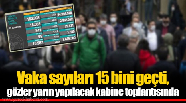 Vaka sayıları 15 bini geçti, gözler yarın yapılacak kabine toplantısında
