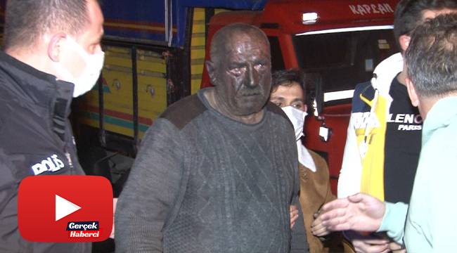 Yangında mahsur kalan anne ve babasını kurtarmak için dumanların arasına girdi