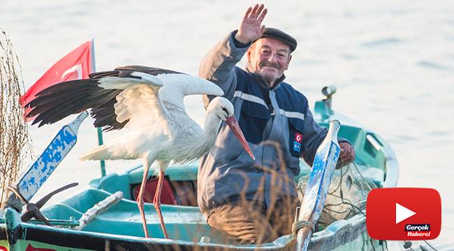 Yaren leylek ile Adem amca 10’uncu kez buluştu