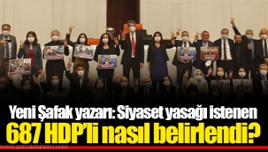 Yeni Şafak yazarı: Siyaset yasağı istenen 687 HDP’li nasıl belirlendi?