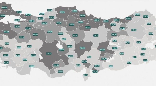 Yeni ‘Vaka haritası’ yayımlandı…