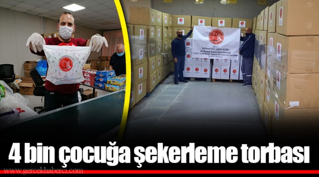 4 bin çocuğa şekerleme torbası