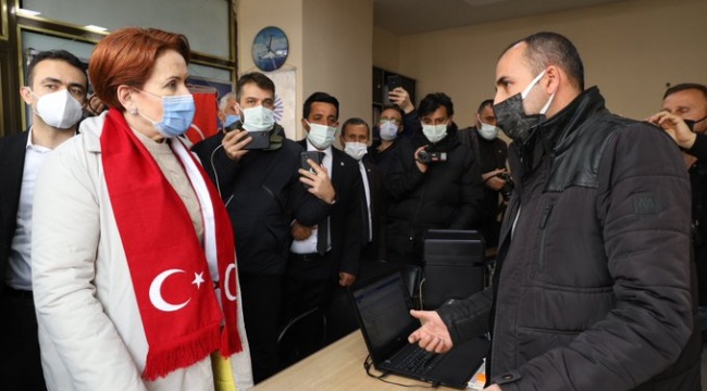 Akşener'den Yüksekova'da esnaf ziyareti: Karpuz gibi ikiye bölündük