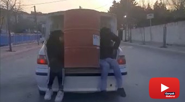 Arnavutköy’de tehlikeli taşımacılık cep telefonu kamerasına yansıdı
