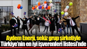Aydem Enerji, sekiz grup şirketiyle Türkiye’nin En İyi İşverenleri Listesi’nde