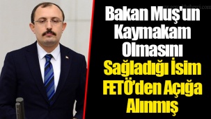 Bakan Muş'un Kaymakam Olmasını Sağladığı İsim FETÖ’den Açığa Alınmış