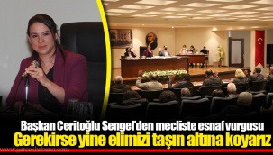 Başkan Ceritoğlu Sengel’den mecliste esnaf vurgusu