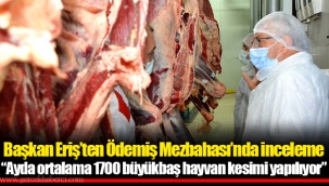 Başkan Eriş’ten Ödemiş Mezbahası’nda inceleme
