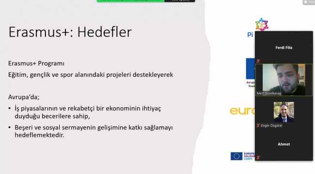 BAYRAKLI'DA GENÇLERE AB DEĞİŞİM VE DAYANIŞMA PROGRAMLARI SEMİNERİ