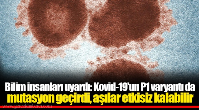 Bilim insanları uyardı: Kovid-19'un P1 varyantı da mutasyon geçirdi, aşılar etkisiz kalabilir