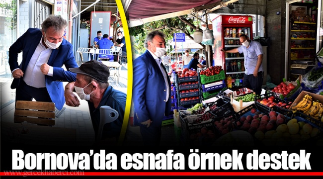 Bornova’da esnafa örnek destek