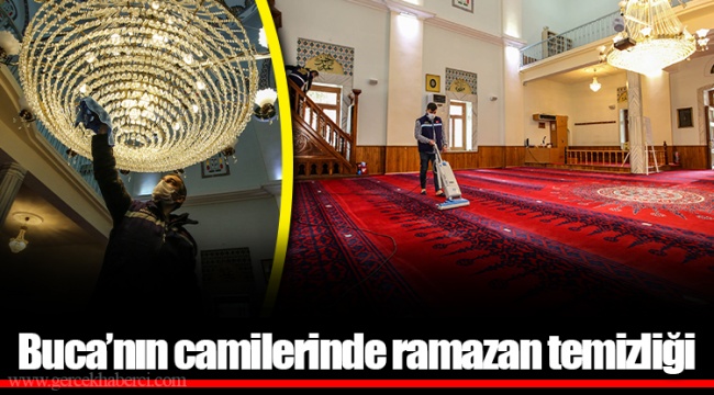 Buca’nın camilerinde ramazan temizliği