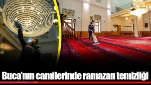 Buca’nın camilerinde ramazan temizliği
