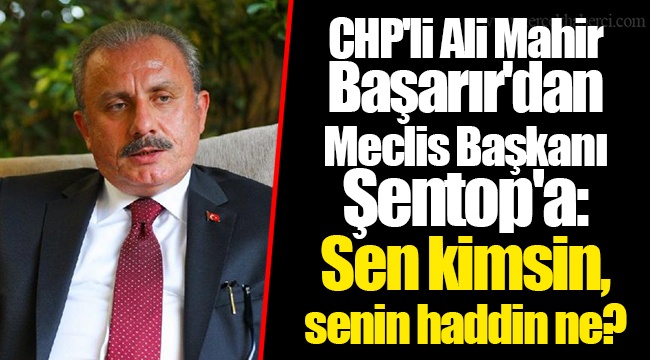 CHP'li Ali Mahir Başarır'dan Meclis Başkanı Şentop'a: Sen kimsin, senin haddin ne?