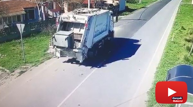 Çöple götürülen konteyner iki belediye arasında krize neden oldu: Olay anı saniye saniye kamerada