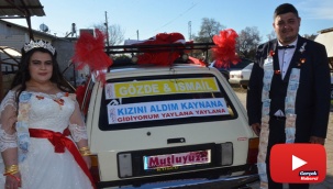 Dirftli evlilik teklifine gelen ceza, gelin arabasını satılığa çıkarttı