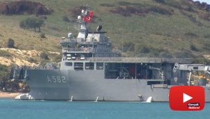 Düşen uçağın enkazı için arama-kurtarma gemisi Foça’ya ulaştı