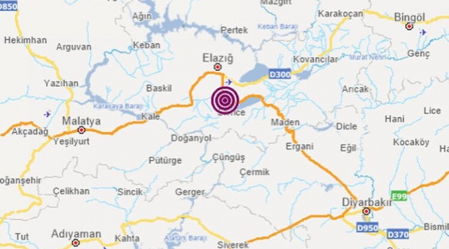 Elazığ'daki 3.6 büyüklüğünde deprem!