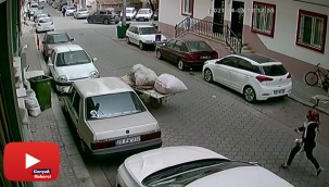Elinden kaçırdığı arabanın peşinden koştu ama...