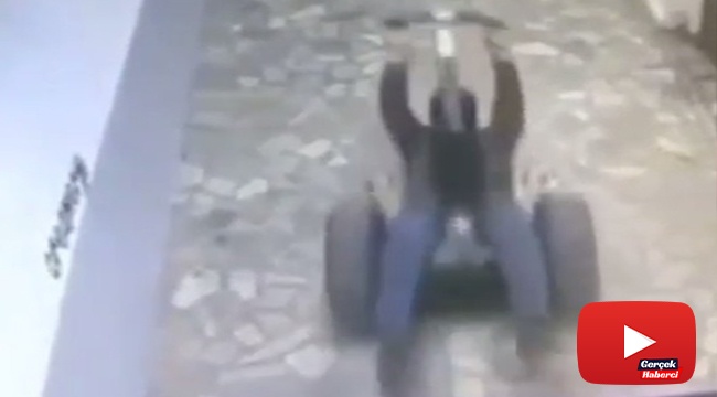 Ginger denilen araçta hakimiyetini kaybeden adamın ilginç anları kamerada