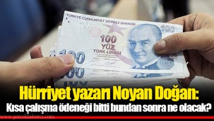 Hürriyet yazarı Noyan Doğan: Kısa çalışma ödeneği bitti bundan sonra ne olacak?