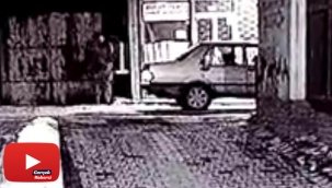 İki kişinin zor kaldırdığı demir tezgahı, hırsız tek başına çaldı