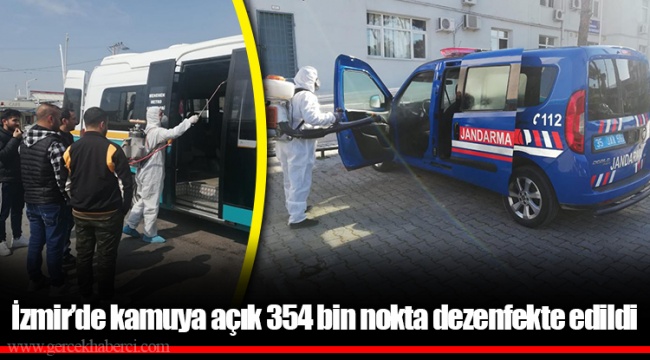 İzmir’de kamuya açık 354 bin nokta dezenfekte edildi