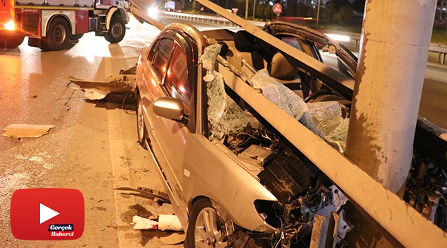 Kazada yaralanan arkadaşının ailesini hastaneye götürdü dönüş yolunda takla attı