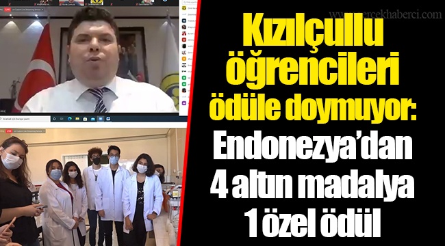 Kızılçullu öğrencileri ödüle doymuyor: Endonezya’dan 4 altın madalya 1 özel ödül