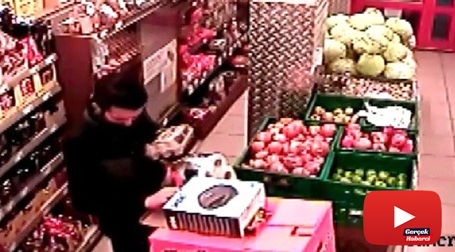 Marketten aldığı ürünleri bırakıp gözüne kestirdiği tost makinesini çaldı