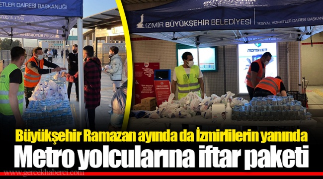 Metro yolcularına iftar paketi