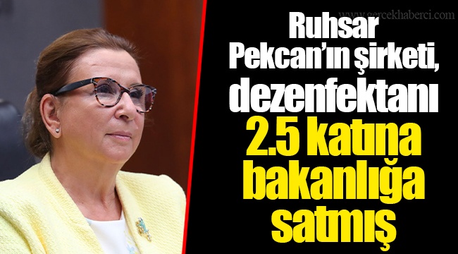 Ruhsar Pekcan’ın şirketi, dezenfektanı 2.5 katına bakanlığa satmış