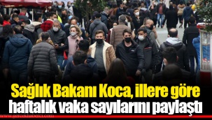 Sağlık Bakanı Koca, illere göre haftalık vaka sayılarını paylaştı