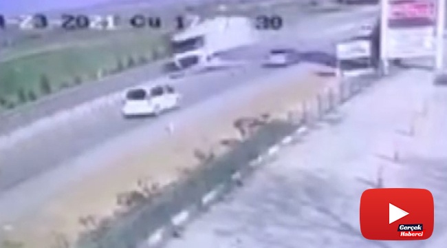 Tırın lastiği patladı, faciadan dönüldü