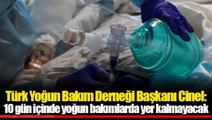 Türk Yoğun Bakım Derneği Başkanı Cinel: 10 gün içinde yoğun bakımlarda yer kalmayacak