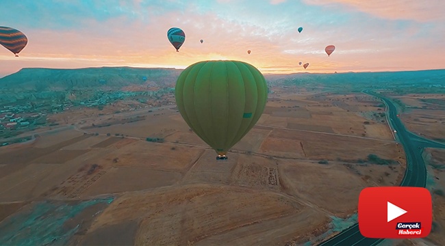 Yarış dronu ile Kapadokya’yı tanıttılar