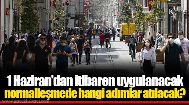 1 Haziran'dan itibaren uygulanacak normalleşmede hangi adımlar atılacak?