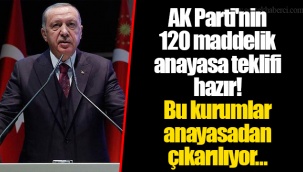 AK Parti'nin 120 maddelik anayasa teklifi hazır! Bu kurumlar anayasadan çıkarılıyor...