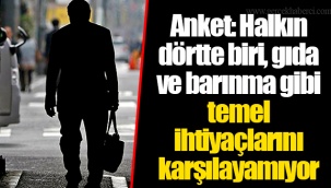 Anket: Halkın dörtte biri, gıda ve barınma gibi temel ihtiyaçlarını karşılayamıyor